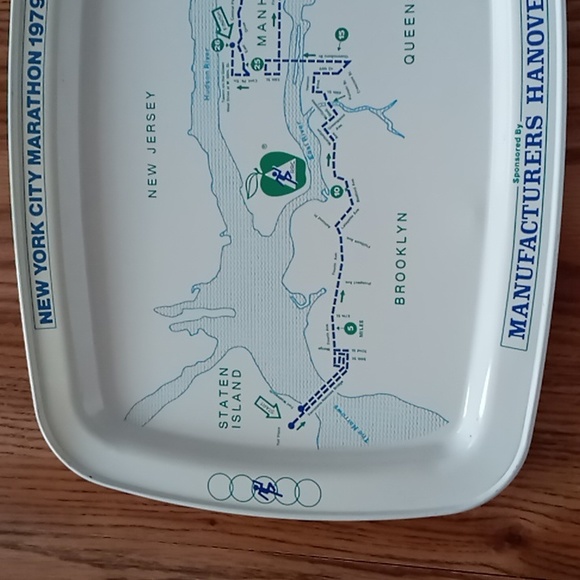 NYC MARATHON 1979 VINTAGE MANUFACTURERS HANOVER ALUMINUM TRAY - Picture 3 of 6